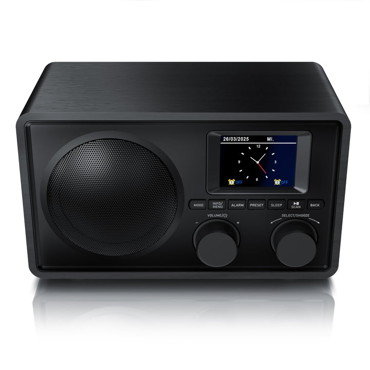 CSL - DAB+ Radio mit TFT Display - Bluetooth DAB Plus Radiowecker – DAB DAB+ FM-Radio – 40 Speicherp