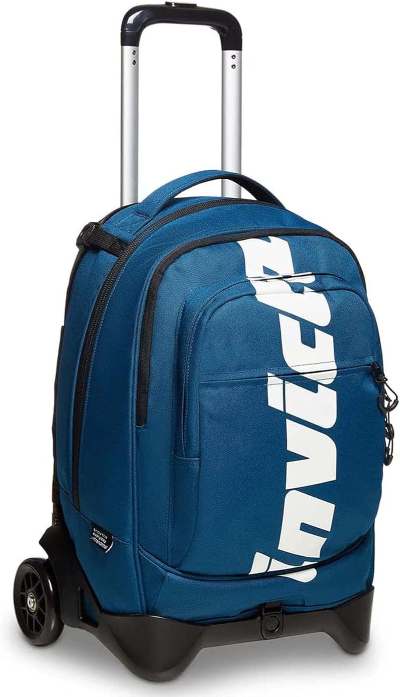 Invicta TROLLEY NEW PLUG NEW PLUG, Rucksack mit Trolleyfunktion, Schulranzen mit Rollen, 3 in 1, Abn