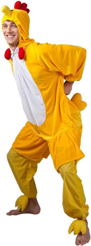 Boland 88005 - Erwachsenenkostüm Huhn, aus Plüsch, für max. Körpergrösse von 1,95 m, für Erwachsene,