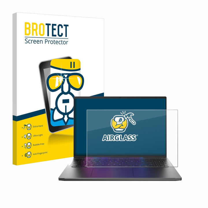BROTECT Schutzglas für Acer Swift Go 16 Schutzfolie Panzer-Folie Glas [Extrem Kratzfest 9H, Anti-Fin