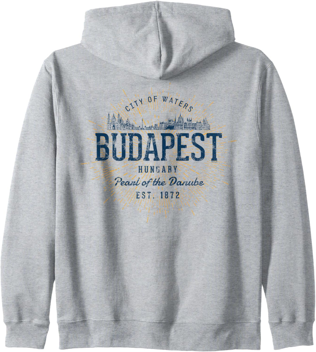 Ungarn Retro Stil Vintage Budapest Kapuzenjacke