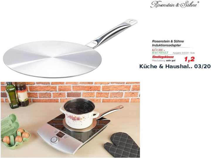 Rosenstein & Söhne Induktion Adapter: Universal-Adapterplatte für Induktions-Kochfelder, Ø 28 cm (Pl