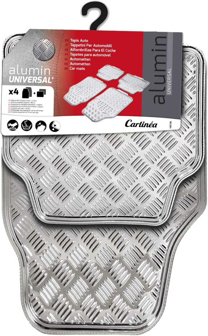 RED SIGN 165136 Fahrzeugmatten, PVC, Chrom, 4-teilig