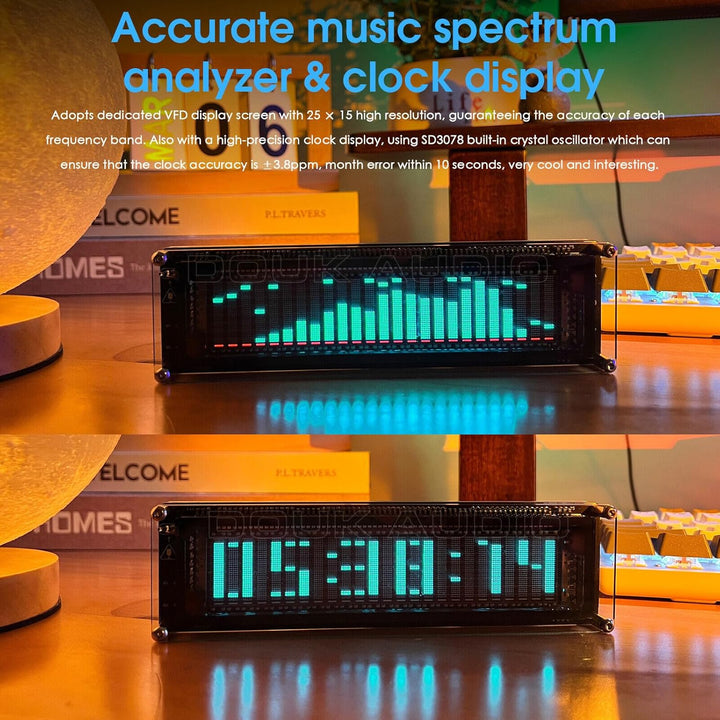 Nobsound AK2515 Music Spectrum Audio 15 Level Indicator VU Meter Screen Amplifier VFD LED Display Ve