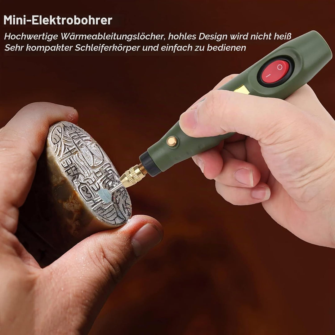 Elektrische Mini Bohrmaschine, Schleifmaschine Mini Schnitzbohrmaschine Engaver Holzschnitzerei Bohr