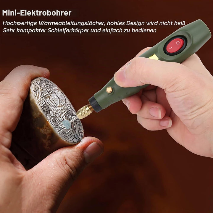 Elektrische Mini Bohrmaschine, Schleifmaschine Mini Schnitzbohrmaschine Engaver Holzschnitzerei Bohr