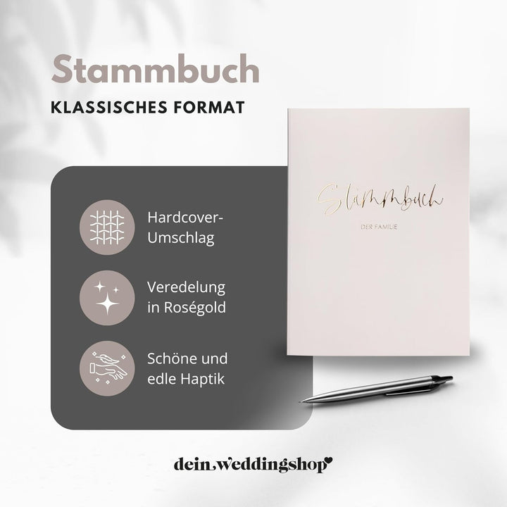 Stammbuch Hochzeit Stammbuch der Familie - Familienstammbuch Hochzeit Standesamt, Familienbuch - Del