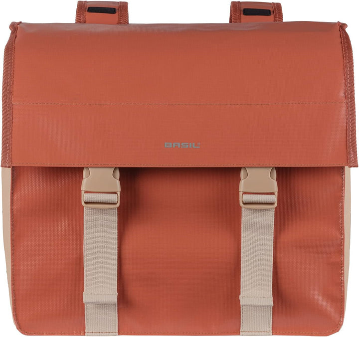 Basil Double Bicycle Bag Urban Load Terra Red/Rose - 48-53 Liter - Tarpaulin 40,5X17,5X46