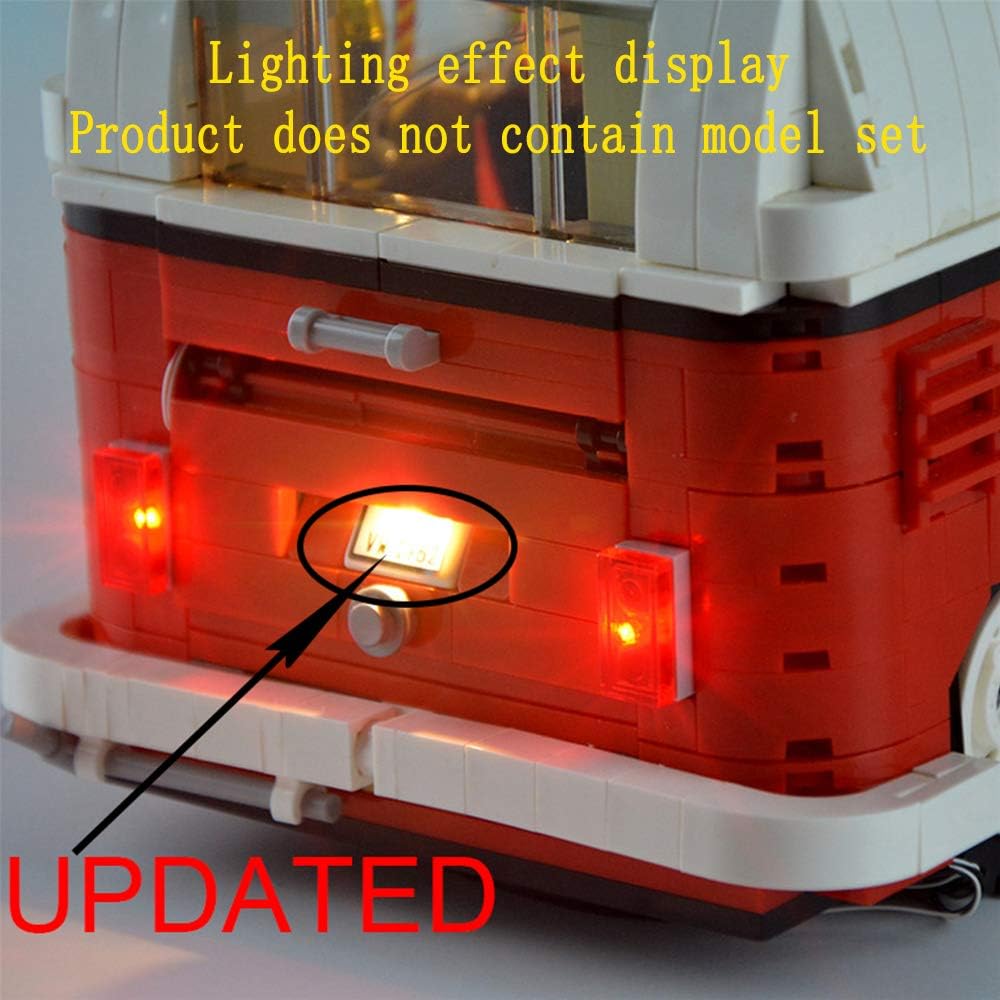 GEAMENT LED-Beleuchtungsset Kompatibel mit Lego T1 Campingbus (T1 Camper Van) Creator Expert 10220 (