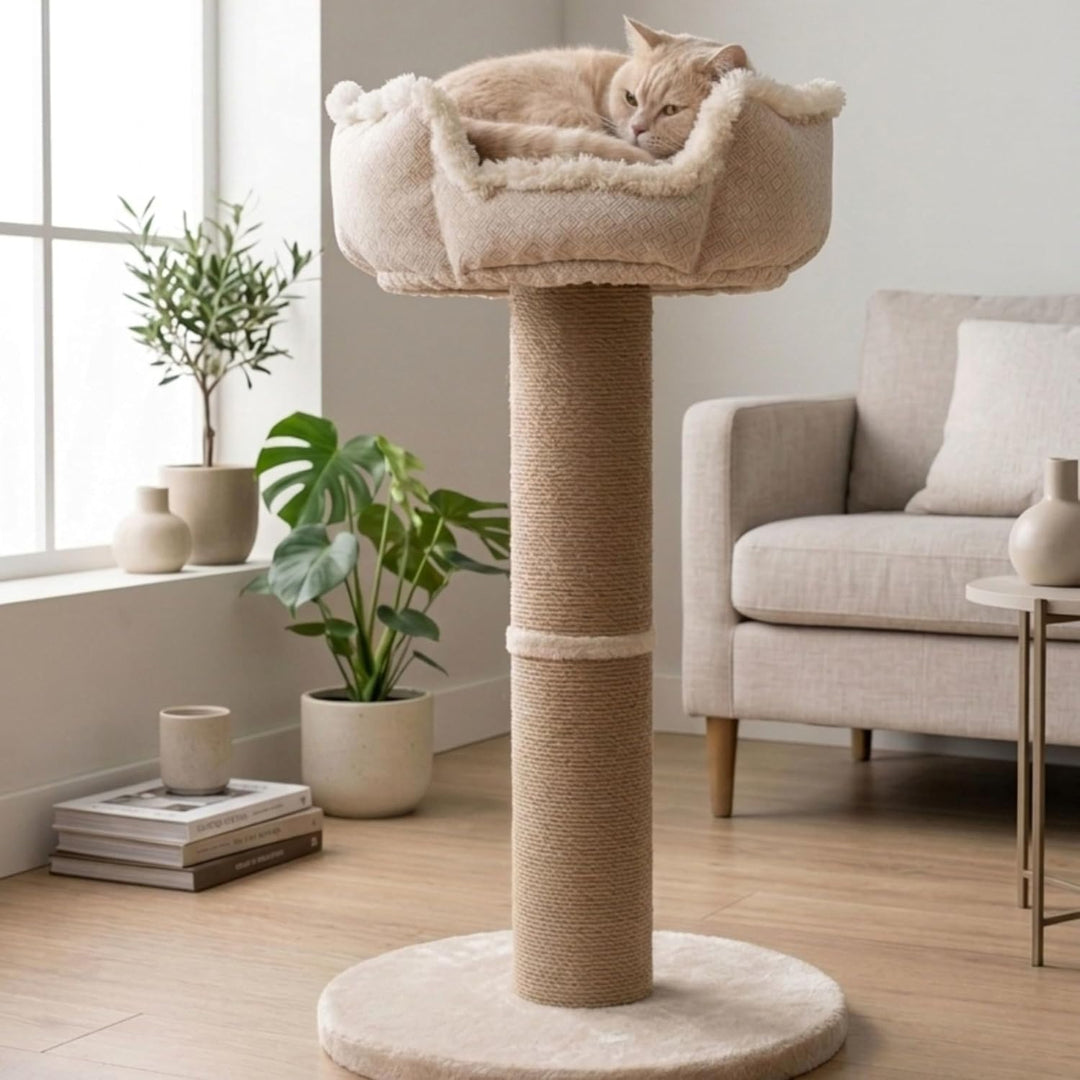 Kratzbaum Boho, Beige, 83 cm, beige
