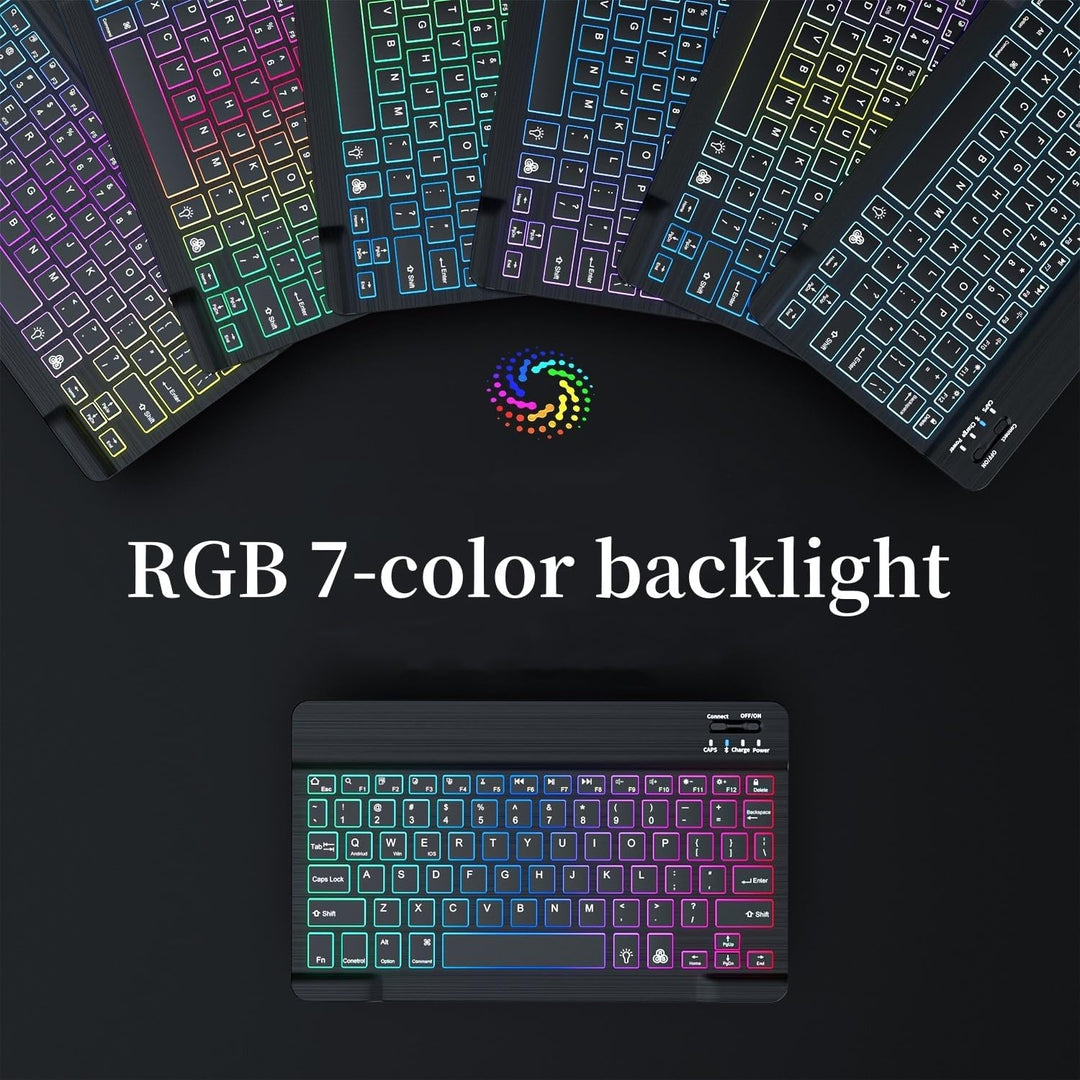 kaidisen Tastaturhülle mit Hintergrundbeleuchtung für Galaxy Tab S10 Lite/S10 FE/S9 FE 11 Zoll, Tab