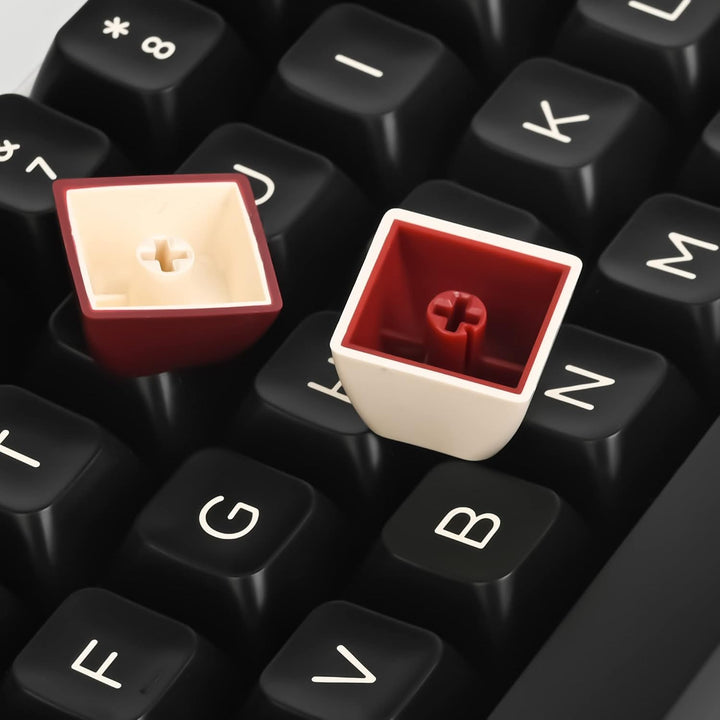 SOLIDEE 150 Tastenkappen 60 Prozent 150 Tasten Double Shot PBT Custom Gaming Keycaps ASA-Profil für