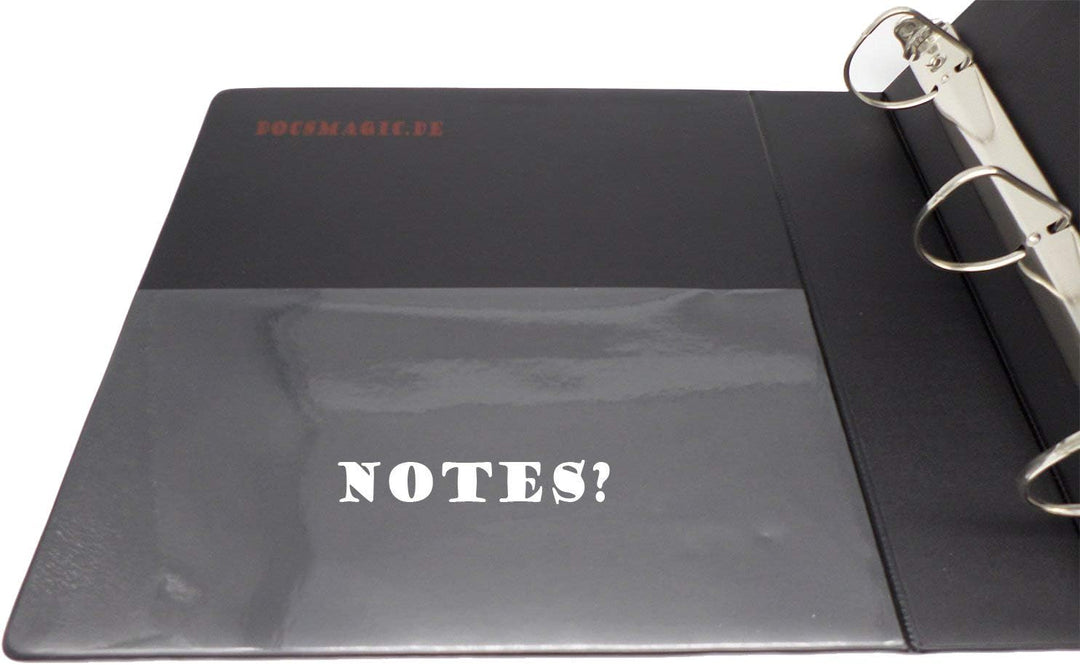 3-Ring Album Black + 50 18-Pocket Pages Black - Sideloading - Sammelalbum + Ordnerseiten - Schwarz -