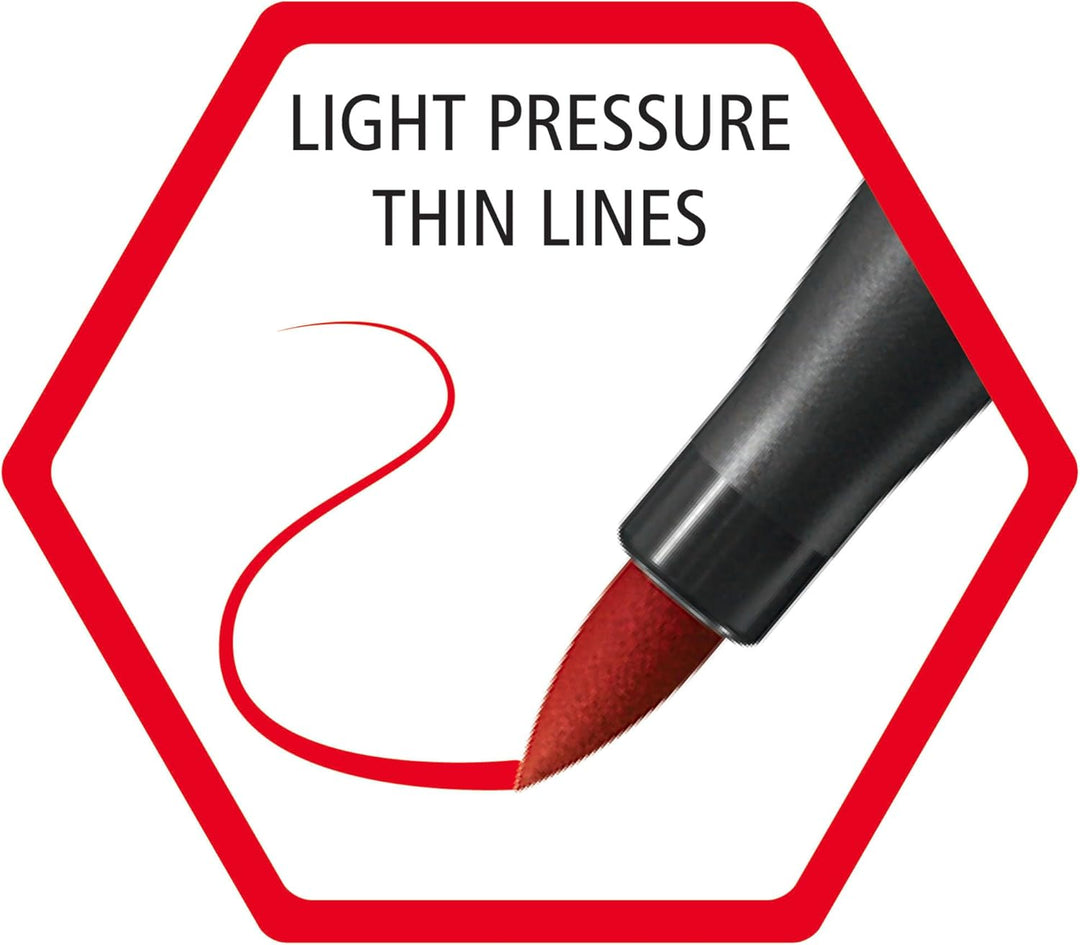 Premium-Filzstift mit Pinselspitze für variable Strichstärken - STABILO Pen 68 brush - 25er Metallet