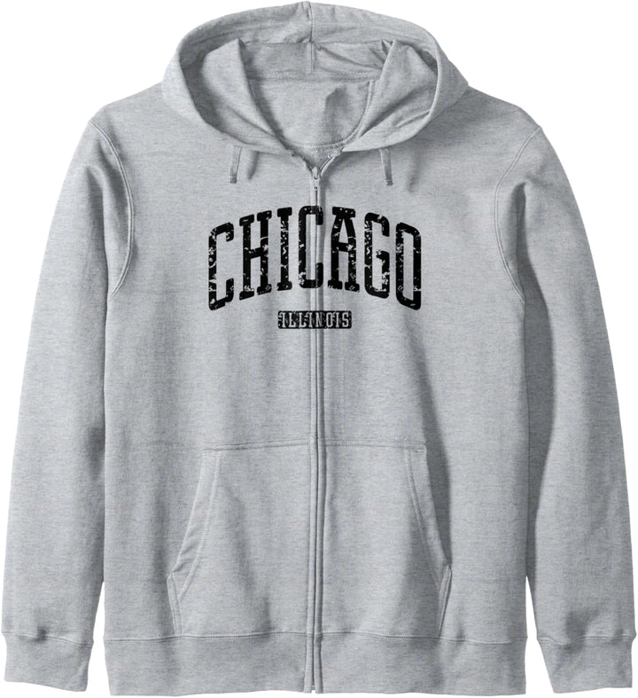 Chicago Illinois Vintage City Kapuzenjacke