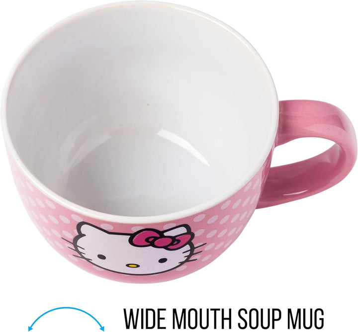 Silver Buffalo Hello Kitty KTY40233 Keramikbecher, 680 ml, Rosa 24-Ounce, Sanrio's Hello Kitty