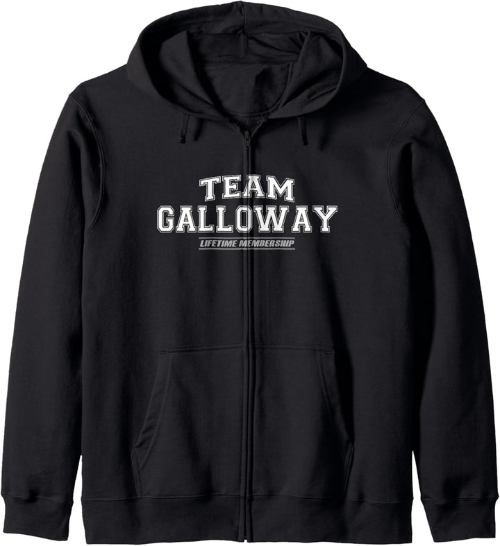 Team Galloway | Stolzer Familienname, Nachname Geschenk Kapuzenjacke