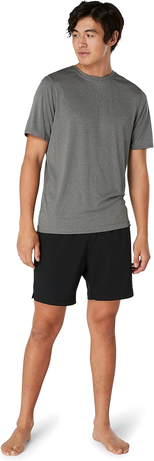 Speedo Herren Uv-badeshirt mit Grafischem Muster, Kurzärmlig Rash Guard Shirt L Vulkanasche, L Vulka