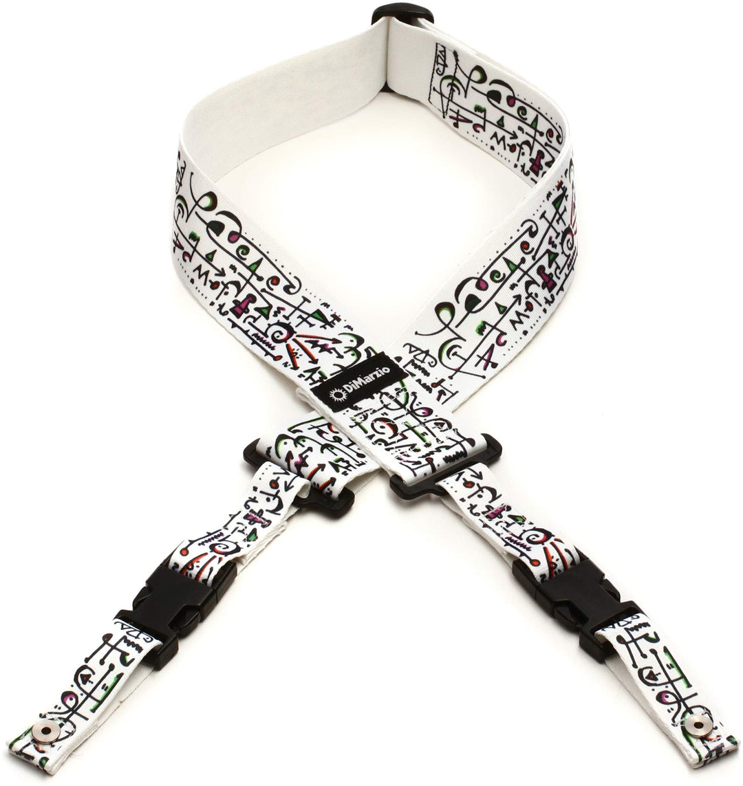 DiMarzio DD2242 - Steve Vai Cliplock Guitar Strap - Art Edition - White