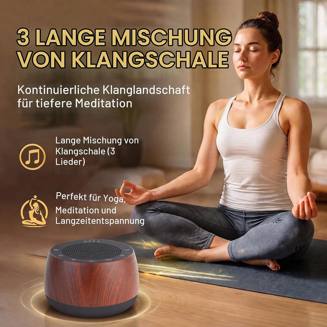 Tibetische Meditationsschalen Klangmaschine mit Timer, Tragbare Elektronische Klangschale mit 9 Gerä