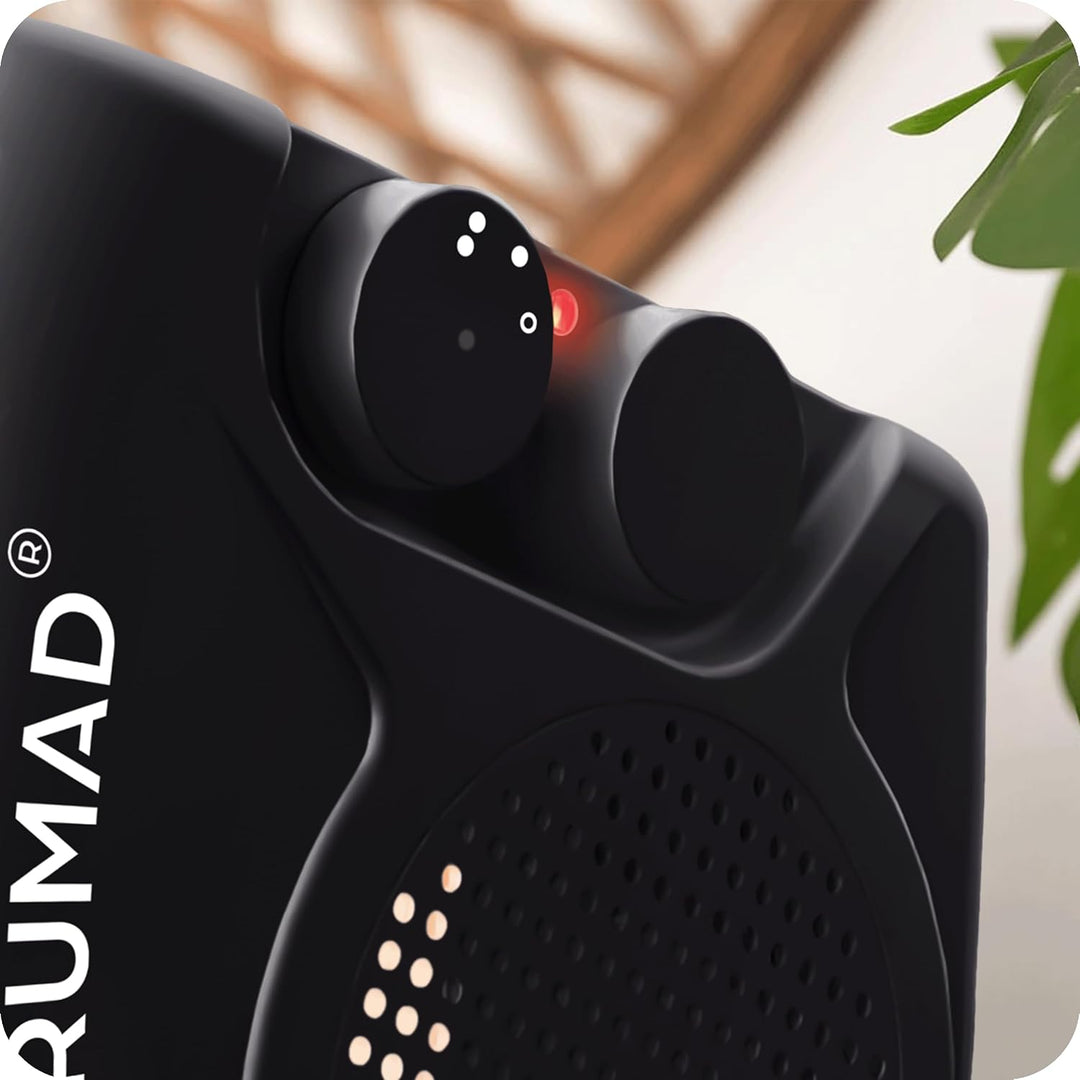 KRUMAD Heizlüfter 2000 W, Elektrische Heizung mit Thermostat & 2 Heizstufen, Energiesparender Elektr