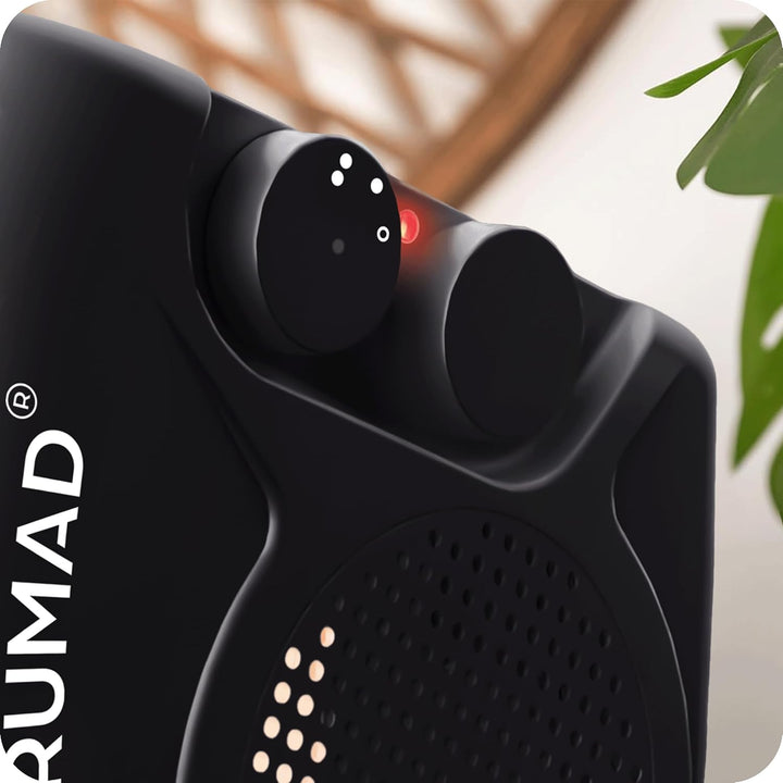 KRUMAD Heizlüfter 2000 W, Elektrische Heizung mit Thermostat & 2 Heizstufen, Energiesparender Elektr