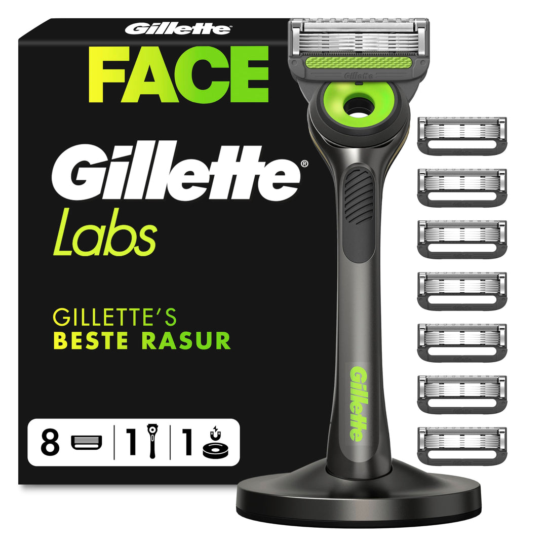 Gillette Labs Rasierer für Männer mit Reinigungs-Element, Herren Nassrasierer — Inkl. 1 Handstück, 8