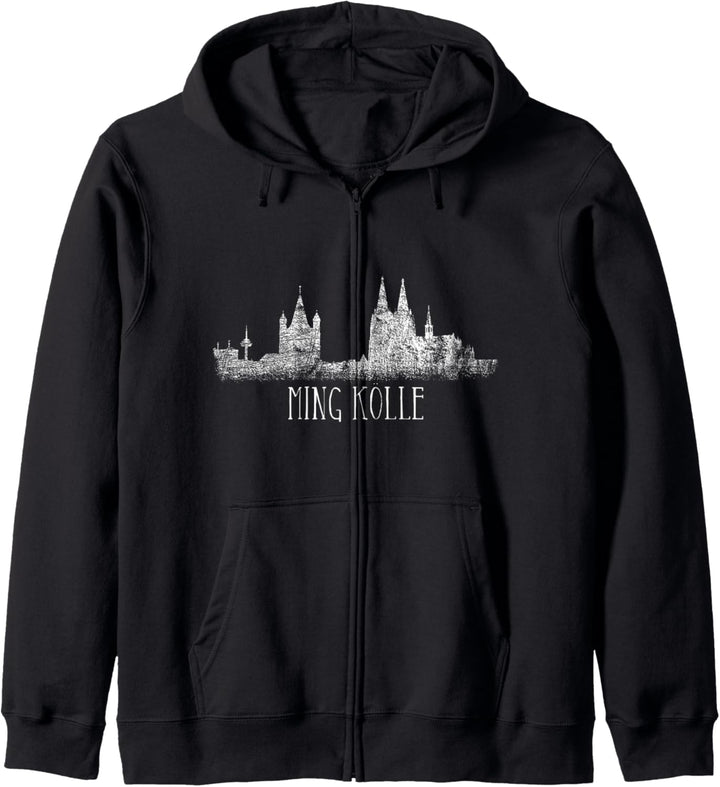 Köln Skyline Ming Kölle Mein Köln Kölner Karneval Fan Köln Kapuzenjacke