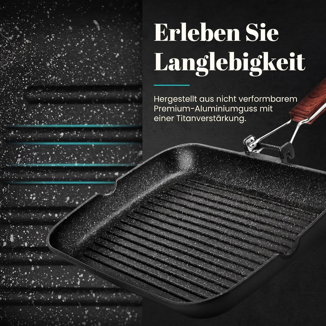 Wecook! Ecochef - Aluminium Non Stick Grill Pan - 34 X 24 cm, 34 X 24 cm
