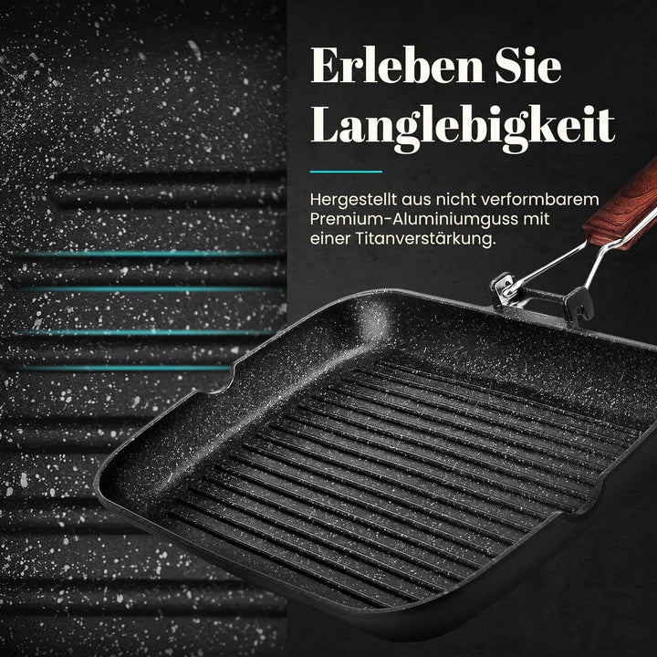 Wecook! Ecochef - Aluminium Non Stick Grill Pan - 34 X 24 cm, 34 X 24 cm