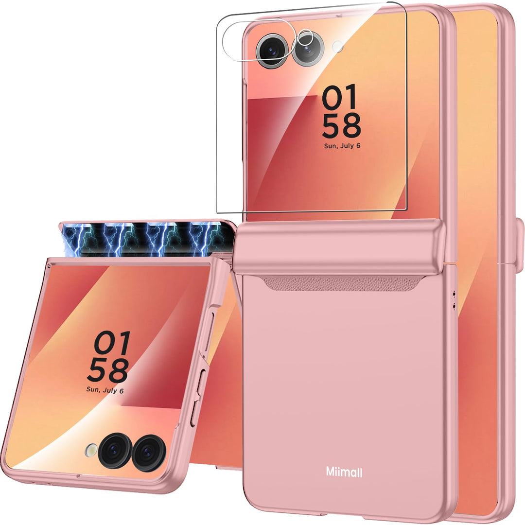 Miimall Kompatibel mit Samsung Galaxy Z Flip 7 Hülle mit Scharnierschutz Magnetischer [Externer Bild
