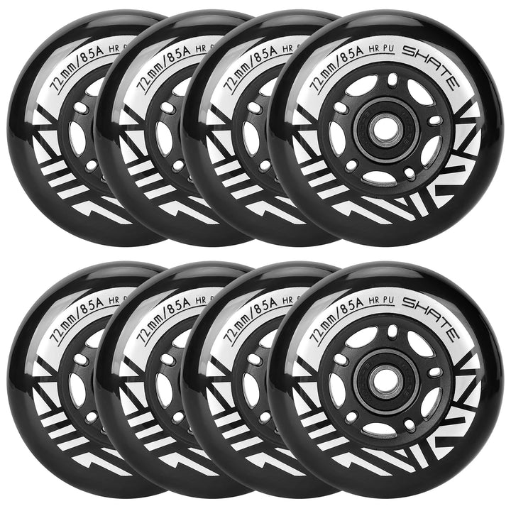 Inline Skate Rollen 80mm 76mm 72mm - 8 Stück Inline Skate Räder 85a inliner rollen mit kugellager AB