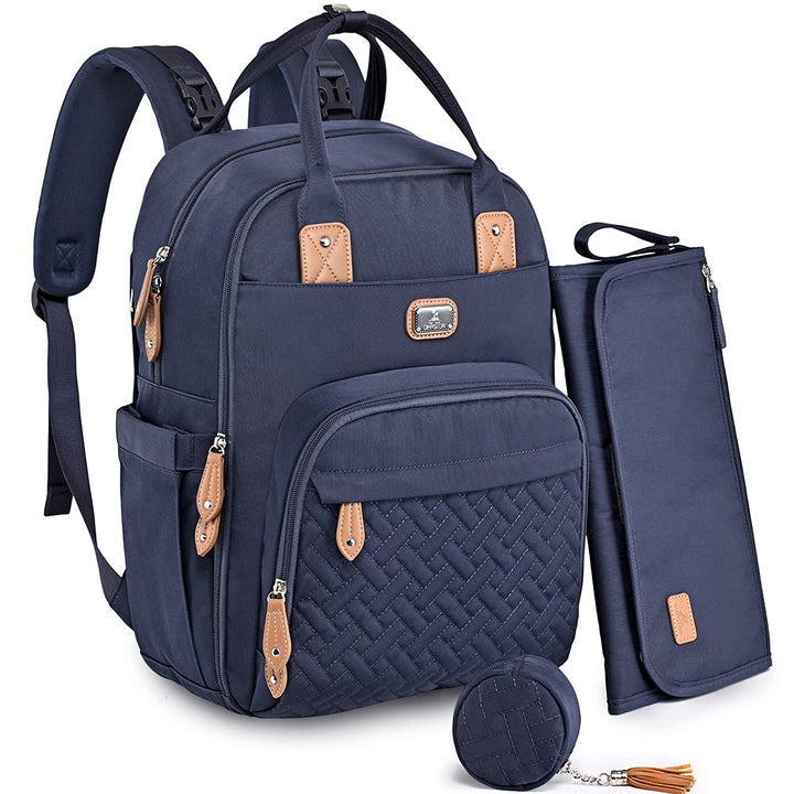 Dikaslon Wickeltasche Rucksack Grosser Wickelrucksack mit Multifunktions-Babytaschen und mobiler Wic