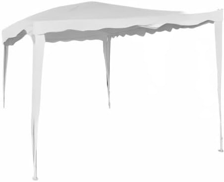 AKTIVE 62186 - Abnehmbarer Pavillon 300 x 300 x 250 cm, Weiss, Markisen für den Aussenbereich, Terra