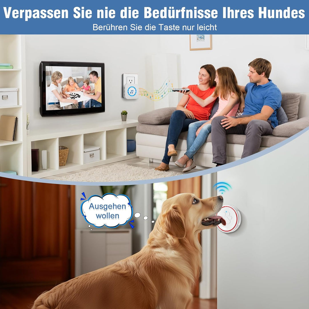 ChunHee Katzenklingel/Hundeklingel Buzzer Hund Haustier Türglocken Sensor Berührt Wasserdicht Türkli