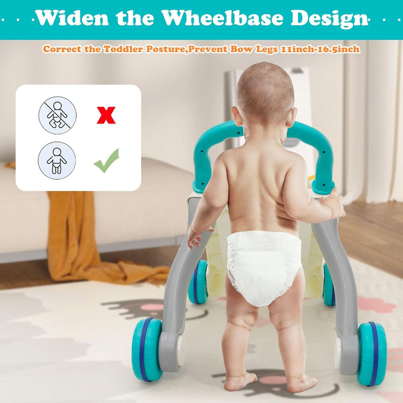 Lernlaufhilfe für Kleinkinder Baby Lauflernhilfe mit Geräusche, Musik und abnehmbarem Spielboard Lau