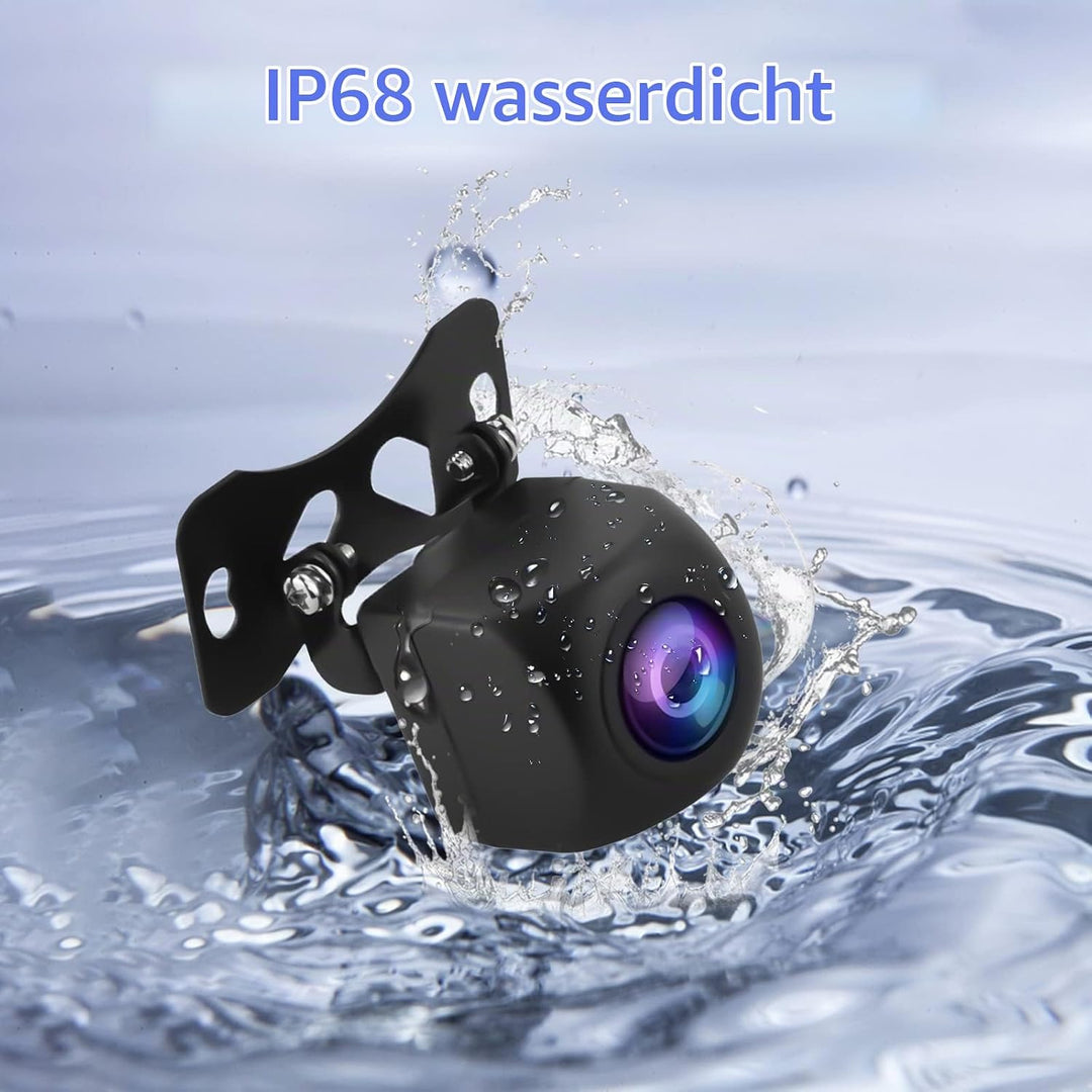 CAMECHO Universal Auto Rückfahrkamera Mit HD Nachtsicht, 170° Weitwinkel, IP68 Wasserdicht, 12V für