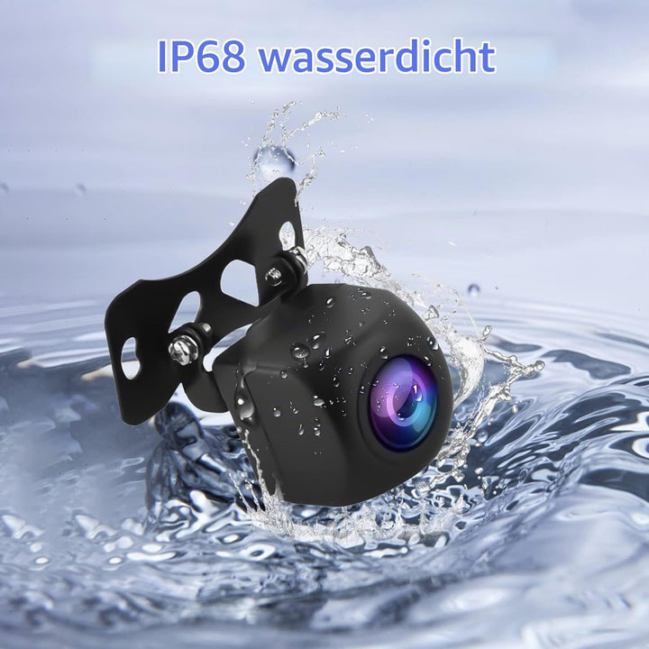 CAMECHO Universal Auto Rückfahrkamera Mit HD Nachtsicht, 170° Weitwinkel, IP68 Wasserdicht, 12V für