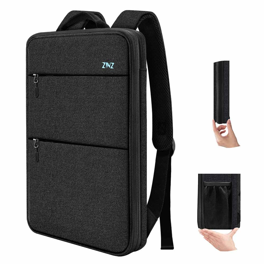 ZINZ Schlank und Erweiterbar Laptop Rucksack Wasserdicht Notebook Tasche für Männer und Frauen 13-14
