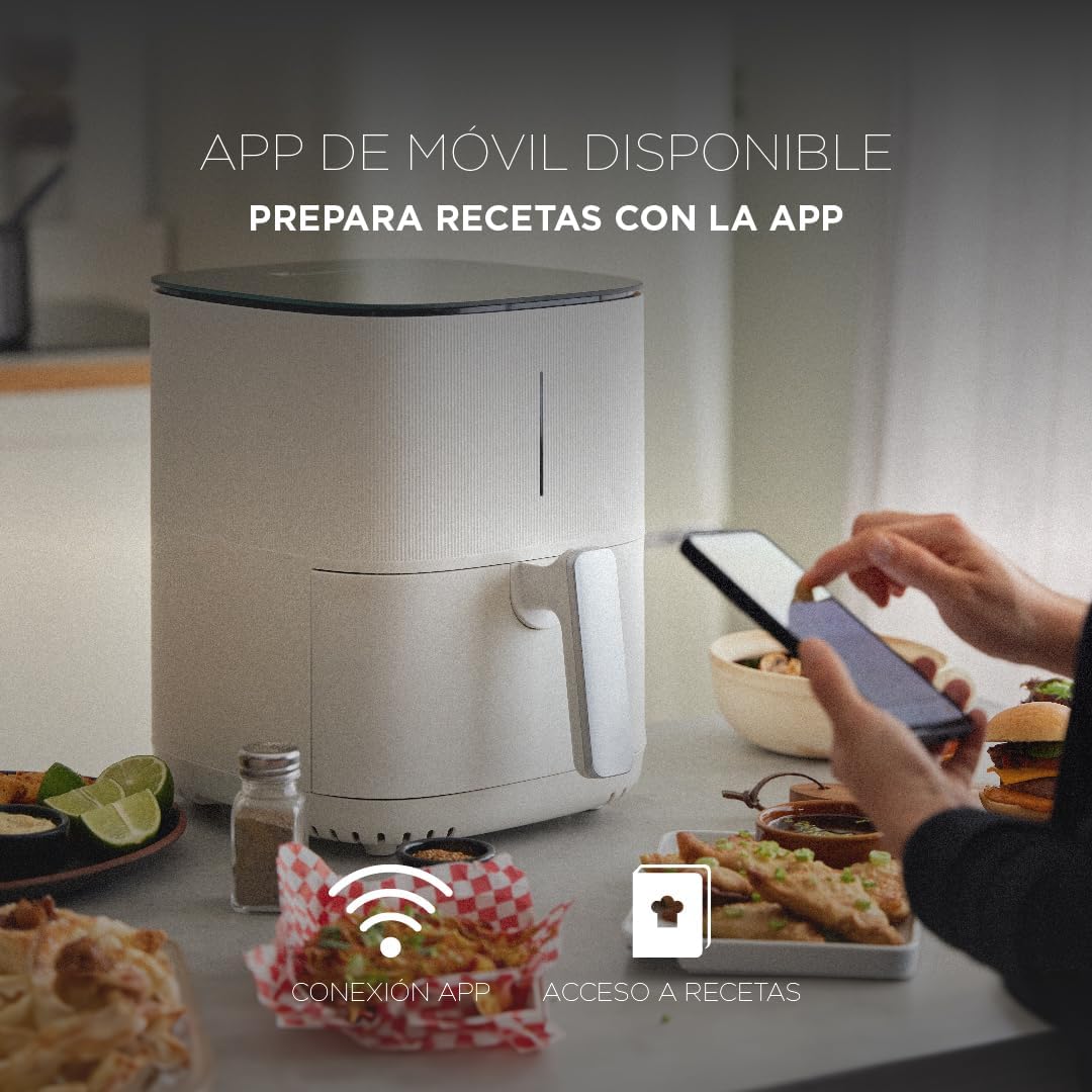 MasterPRO BY CARLO CRACCO - Luftfritteuse 1500W 5L - 12 Programme - LED Touch Control - App Steuerun