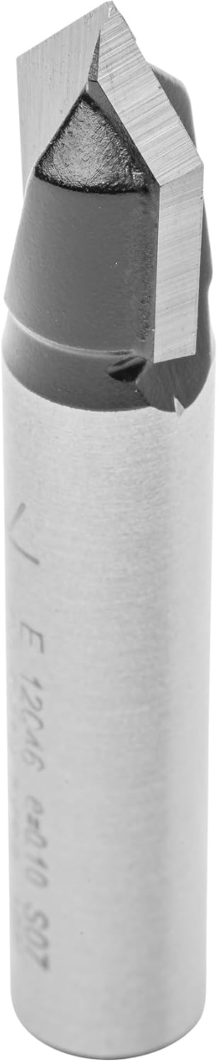 ENT 12046 V-Nutfräser und Schriftenfräser HW, Schaft (S) 8 mm, Durchmesser (D) 9,5 mm, NL 12,7 mm, E