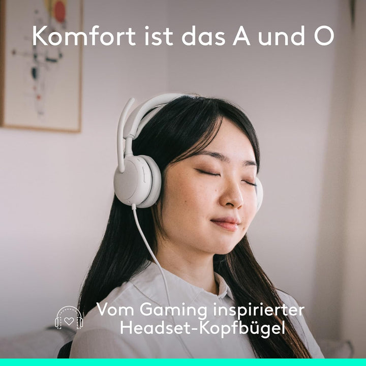 Logitech Zone Wired 2 – Headset mit Geräuschunterdrückung und Adaptive Hybrid-ANC, USB-C mit USB-A-A