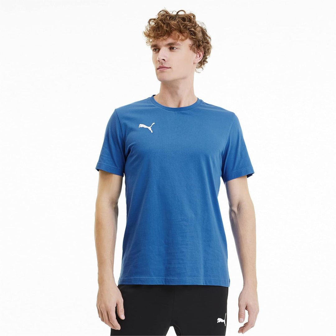 PUMA Unisex ESS+ Tape Tee t-Shirt XS Electric Blue Lemonade, XS Electric Blue Lemonade
