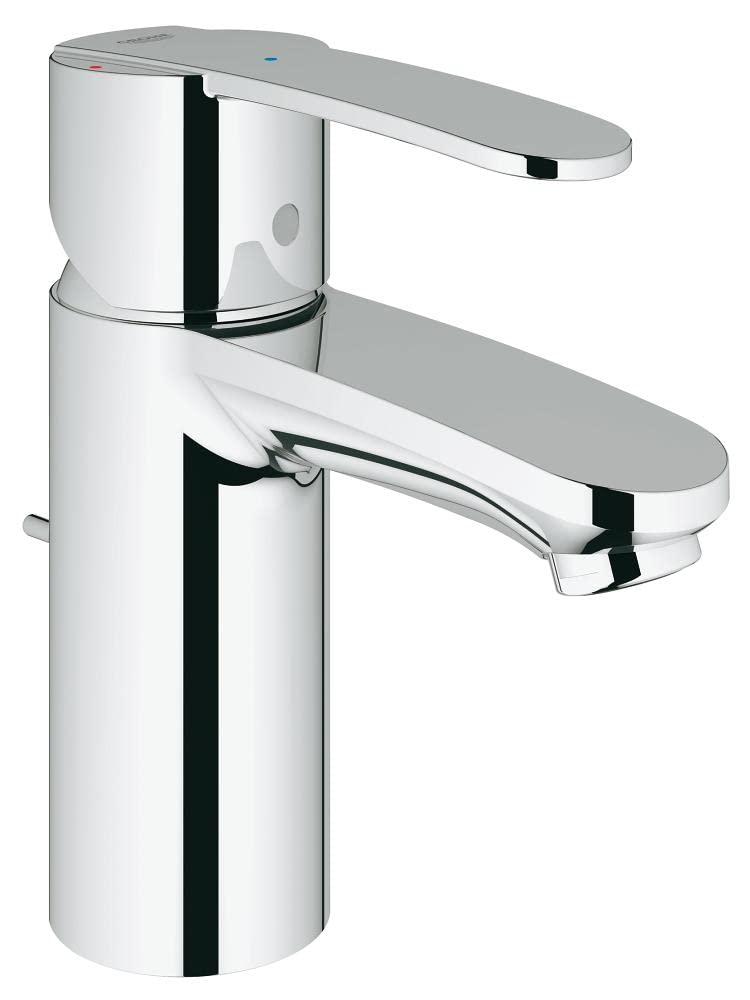 GROHE Wave Cosmopolitan - Einhand-Waschtischarmatur (energiesparend, Einlochmontage, S-Size), chrom,
