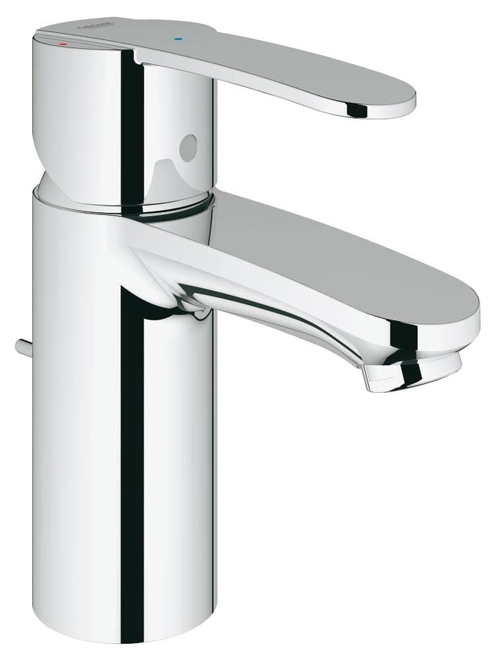 GROHE Wave Cosmopolitan - Einhand-Waschtischarmatur (energiesparend, Einlochmontage, S-Size), chrom,