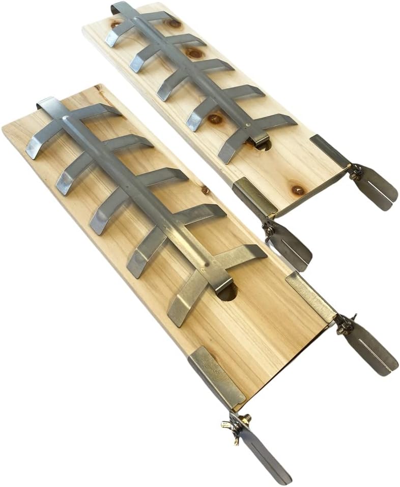 Czaja Flammlachsbretter für Feuerschalen, 2er Set Räucherbrett aus Zedernholz incl. stabilen Edelsta