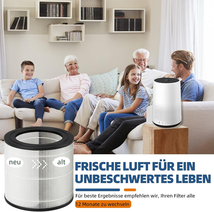 FY0611/30 Luftreinigerfilter für Philips Luftreiniger der 600er Serie AC0650/AC0651, Nano-HEPA-Ersat