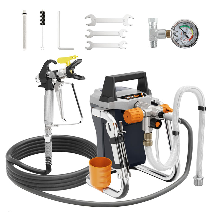 MAXXT 1300W Airless Farbsprühgerät, Hydrodynamisches Hochdruck-Sprühsystem für Wand, Möbel, Holz und