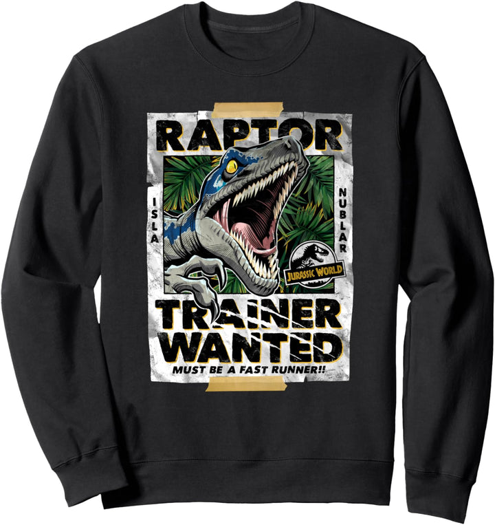 Jurassic World Raptor Trainer Wanted Poster Sweatshirt