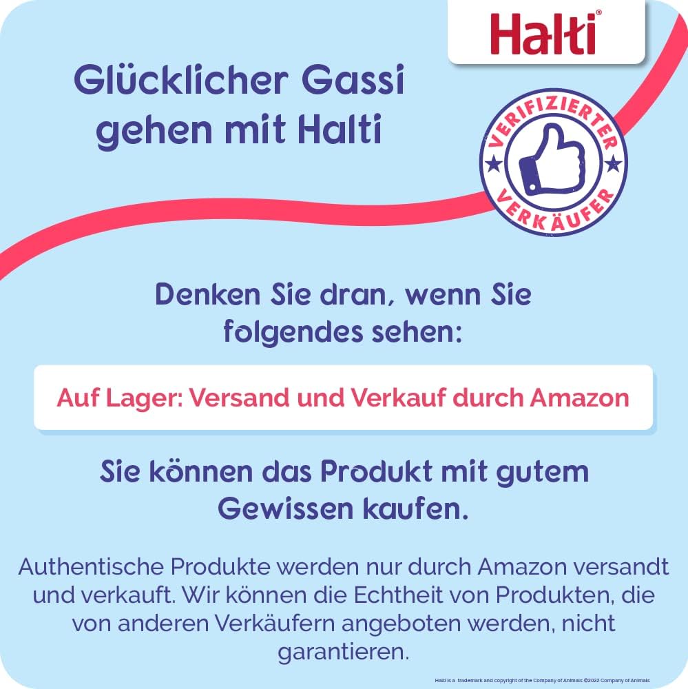 HALTI Comfy Hundegeschirr - Fleecefutter mit 3M-Reflektorgewebe, Befestigung vorne und hinten für zu